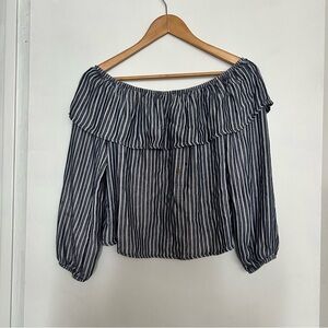 Striped Off-Shoulder Blouse